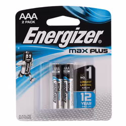 Energizer Max Plus AAA, Batterie à usage unique, AAA, Alcaline, 1,5 V, 2 pièce(s), 12 année(s)
