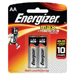 2x Piles Energizer Max +Power Seal AA