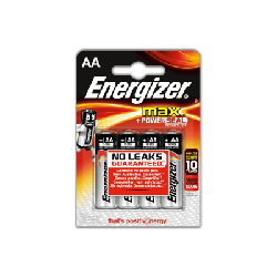 4x Piles Energizer Max +Power Seal AA