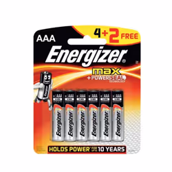 6x Piles Energizer Max AAA - Tension: 1.5V - Energie longue durée - Protège vos appareils - Une énergie conservée jusqu'à 10  ...