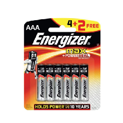 6x Piles Energizer Max AAA 1.5V