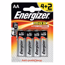 Energizer Max AA, Batterie à usage unique, AA, Alcaline, 1,5 V, 6 pièce(s), 10 année(s)