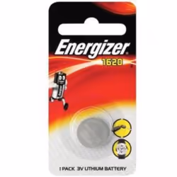 Pile Energizer Lithium  - Nombre de pièce : 1 - Format de Pile : Bouton 1620 -  Tension : 3 V  - Haute densité pour des perfo ...