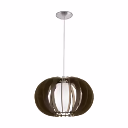 EGLO Stellato 3, Support flexible, Marron, Nickel, Blanc, Marron, Blanc, Verre, Acier, Bois, Intérieure, IP20