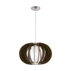 EGLO Stellato 3 éclairage en suspension Support flexible E27 Marron, Nickel, Blanc