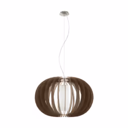 EGLO Stellato 3, Support flexible, Marron, Nickel, Blanc, Marron, Blanc, Acier, Verre, Bois, Intérieure