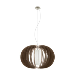 EGLO Stellato 3 éclairage en suspension Support flexible E27 Marron, Nickel, Blanc
