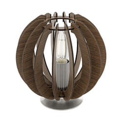 EGLO Cossano lampe de table E14 Marron, Nickel