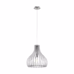 EGLO Tindori, Support flexible, Nickel, Blanc, Nickel, Blanc, Acier, Bois, Intérieure, IP20