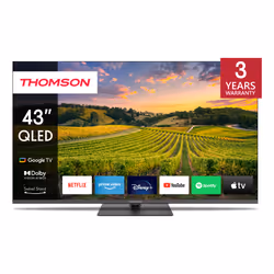 Thomson 43QG5C14, 109,2 cm (43"), 3840 x 2160 pixels, QLED, Smart TV, Wifi, Noir