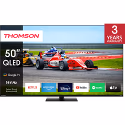 Thomson 50QG7C14, 127 cm (50"), 3840 x 2160 pixels, QLED Pro, Smart TV, Wifi, Noir