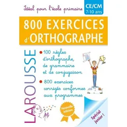 ISBN 800 exercices d'ORTHOGRAPHE / PRIMAIRE