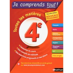 ISBN Je comprends tout - Tout en un 4ème : Le livre de Pierre-Alain Chiffre, Collectif