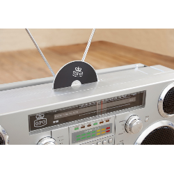 GPO Retro Brooklyn Lecteur CD Hi-Fi Chrome, Argent