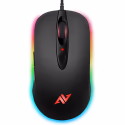 ABKONCORE A530, Ambidextre, Optique, USB Type-A, 4000 DPI, Noir