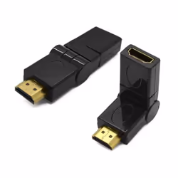 Adaptateur SBOX HDMI Femelle vers HDMI Mâle 180 - Couleur Noir
