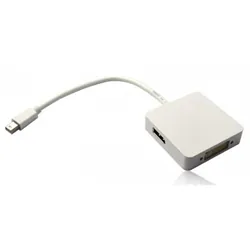 Adaptateur Mini DisplayPort Vers DVI-I Femelle, HDMI Femelle et VGA Femelle
