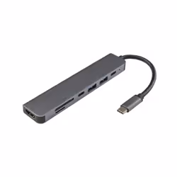 Adaptateur SBOX 7in1 - HDMI: 4K * 2K (3840 x 2160), compatible avec 1080P, 720P - USB: 2 x USB, alimentation jusqu'à 4,5W Max ...