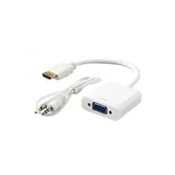 Adaptateur SBOX HDMI vers VGA avec Audio / Blanc