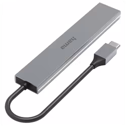 Hama Hub USB-C - Ultra mince - 4 ports USB A 3.2 Gen1 - USB-C Mâle - Taux de transfert des données ultra rapide (5 Gbit/s) -  ...