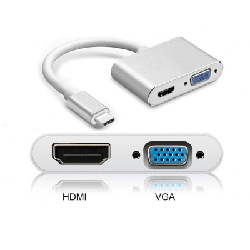 Adaptateur USB Type C Vers HDMI et VGA