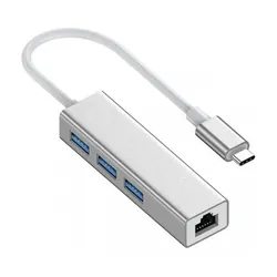 Adaptateur USB Type-C vers HUB 3.0 / 3 Ports / LAN RJ45