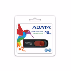 ADATA C008 lecteur USB flash 16 Go USB Type-A 2.0 Noir, Rouge
