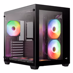 Aerocool Dryft, Midi Tower, PC, Noir, ATX, micro ATX, Mini-ITX, SPCC, Verre trempé, Jouer