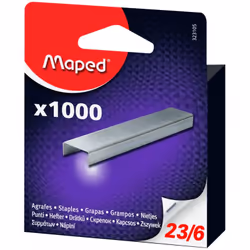 Agrafes Maped 23/6 Galvanisé Brochable Boîte de 1000 (323105)