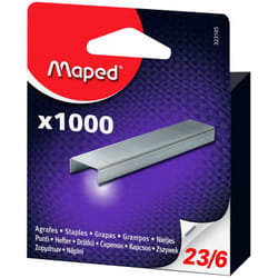 Agrafes Maped 23/6 Galvanisé Brochable Boîte de 1000 (323105)