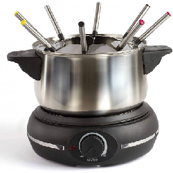 Appareil à fondue électrique LIVOO 1500 Watt - Inox et Noir (DOC184)