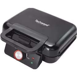 Appareil de Cuisson 3EN1 TECHWOOD - Puissance: 1000 Watts - Pour Panini, Gaufre, Croque monsieur - Plaques amovibles antiadhé ...