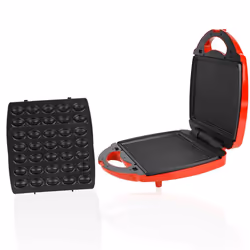 Appareil Panini & Noix TOPMATIC 2en1 - Puissance: 1400 Watts - Préparer jusqu'à 25 pièces de noix - Plaque revêtue antiadhési ...