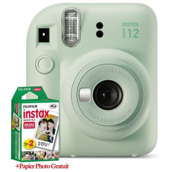 Appareil Photo Instantané FUJIFILM INSTAX Mini 12 Vert + Papier Photo Gratuit
