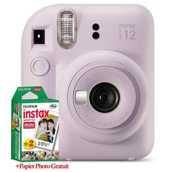Appareil Photo Instantané FUJIFILM INSTAX Mini 12 Violet + Papier Photo Gratuit