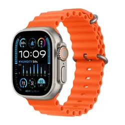 Apple Watch Ultra 2 49mm - Boitier En Titane Et Bracelet Orange Océan