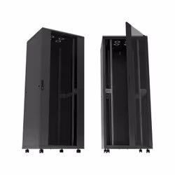 Armoire Réseau Canovate 19" - Hauteur de montage 22U - Dimension 600 x 600 mm - Porte arrière perforée avec serrure - Organis ...