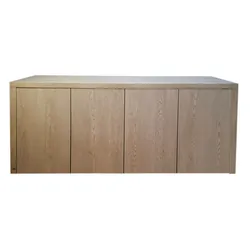 Armoire De Rangement Push Pull En MDF Avec 4 portes Battantes - Pin Blanchi