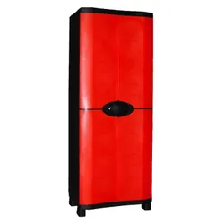 ARMOIRE TEXAS GM NOIR PORTE ROUGE