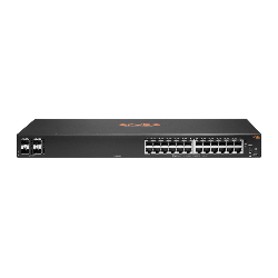 Switch Gigabit Ethernet 24 ports + 4 SFP+ Noir Aruba 6100, Géré L3, 1U