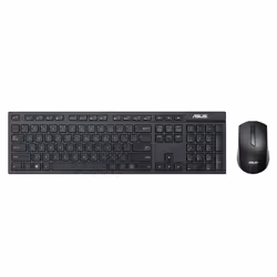 ASUS W2500, Taille réelle (100 %), RF sans fil, Noir, Souris incluse