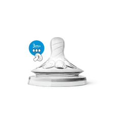 Avent 2 Tétines Naturel 3m+ debit variable
