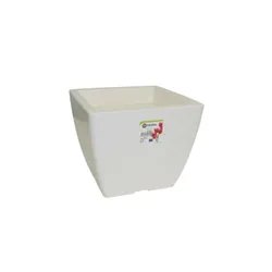 Bac à Plante Carré Viomes Blanc 15x 15cm