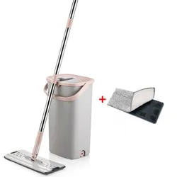 Balai Nettoyant Sillgech Avec Seau Rose