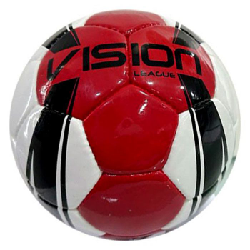 Ballon de Foot Pro VISION League Taille 5 - Blanc&Rouge