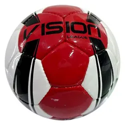 Ballon de Foot Pro VISION League Taille 5 - Blanc&Rouge