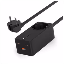 Charge dynamique intelligent - Puissance maximale : 65 W - Intègre 3 sorties USB : USB-C (1) : max. 65 W (PD) / USB-C (2) : m ...