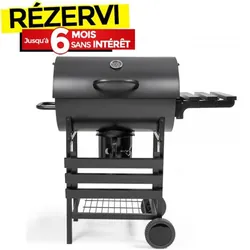 Barbecue à Charbon LIVOO Baril DOC332 - Noir