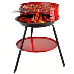Barbecue Charbon Rouge Ø36cm LBC3615 - Grill en Acier Inoxydable