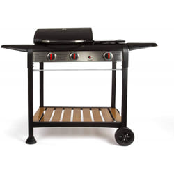 Barbecue Gaz Gril et Plancha LIVOO- Noir (DOC208)